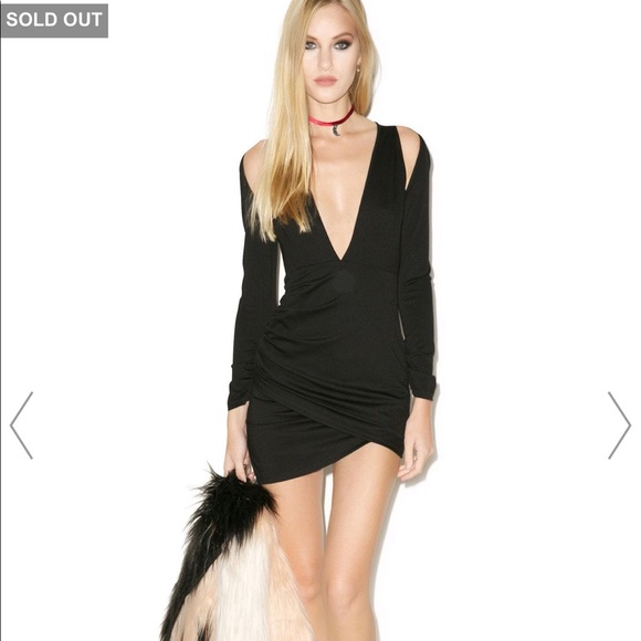 Black mini long sleeve dress - Picture 1 of 7